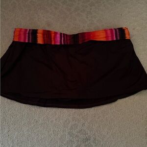 La Blanca Black Swimsuit Bottom W/ Attached Skirt Size 12 New